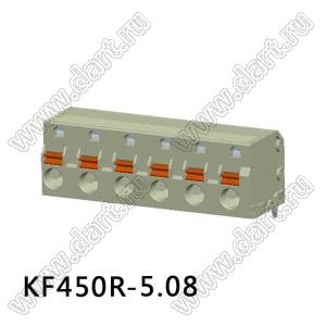 KF450R-5.08-01P-17 клеммник нажимной, угловой; шаг=5,08мм; I max=20/18А; U=300/300В; 1-xx-конт.