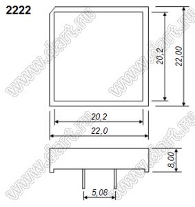 BR2222G поле светящееся квадратное; зеленый