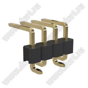 BL1225-1104M2 штыри однорядные SMD горизонтальные, тип 2; шаг 2.54мм; H=2.5мм; 4-конт.