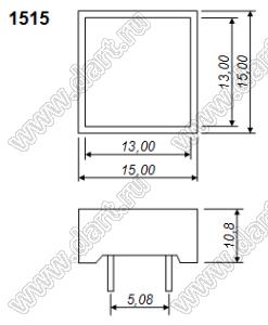 BR1515W поле светящееся квадратное; белый