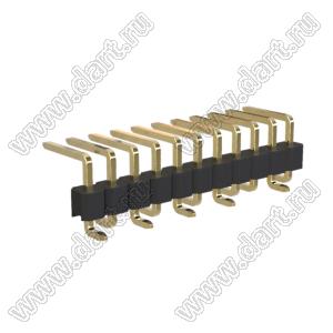 BL1217-1111M2 штыри однорядные SMD горизонтальные, тип 2; шаг 2.54мм; H=1.7мм; 11-конт.