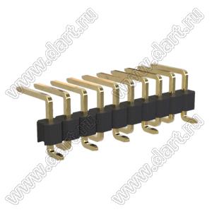BL1217-1110M2 штыри однорядные SMD горизонтальные, тип 2; шаг 2.54мм; H=1.7мм; 10-конт.