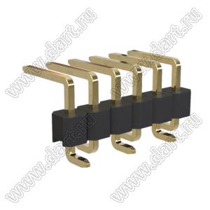 BL1217-1106M2 штыри однорядные SMD горизонтальные, тип 2; шаг 2.54мм; H=1.7мм; 6-конт.