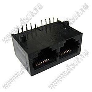 TJ9-8P8C-02-SOCKET разъем RJ-45 на плату экранированный