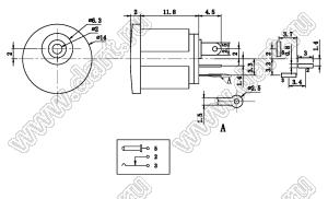 DC-022-2.0 (DJK-03A) гнездо питания  на корпус