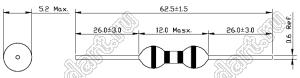 AL0510-103K (1211103K, B82144B1106J000) дроссель с аксиальными выводами; L=10000±10%мкГн; Idc=28мА