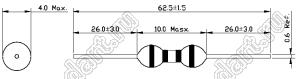 AL0410-1R1K дроссель с аксиальными выводами 1,1мГн; 740мА