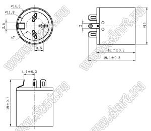 DSCT-3-07M розетка DIN; 3-конт.