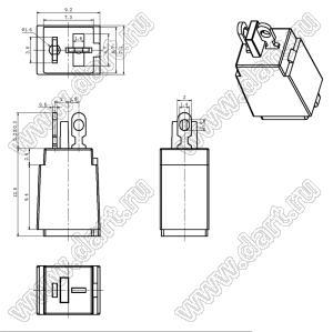 DS-2-02BM розетка DIN; 2-конт.