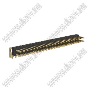 BL1225-1223R1 штыри двухрядные угловые, тип R1; шаг 2.54мм; H=2.5мм; 2x23-конт.