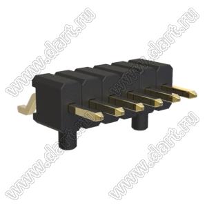 BL1315-1106Z-PG штыри однорядные SMD горизонтальные с направляющими в плату; 6-конт.