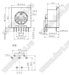 DS-5-02A розетка (гнездо) DIN на плату угловая; 5-конт.