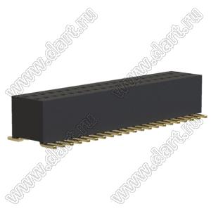 2731SM-0221 розетка прямая двухрядная для поверхностного (SMD) монтажа; 2x22-конт.