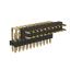 BL1220-2211R2 штыри двухрядные угловые с двойным изолятором, тип R2; шаг 2.54мм; H=2.0мм; 22-конт.