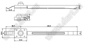 KAN8-108-34 кнопочный переключатель; 8,6x12,8x17,8мм (HxWxL)