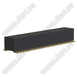 2731SM-0225 розетка прямая двухрядная для поверхностного (SMD) монтажа; 2x26-конт.