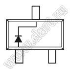 BAS21T (SOT-523) диод SMD ключевой; Io=200мА; Vr (max)=250В (макс.); VF=1,25В; IR=0,1мкА