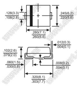GS3A…GS3M (SMC/DO-214AB) серия