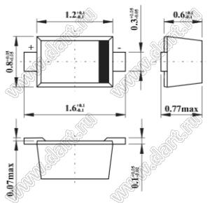 PESD5V0S1BB (SOD-523) двунаправленный защитный SMD диод с низкой емкостью от электростатического разряда