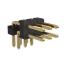 BL1225-2203N3 штыри двухрядные угловые с двойным изолятором, тип 3; шаг 2.54мм; 3-конт.
