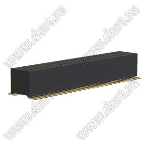 2731SM-0224 розетка прямая двухрядная для поверхностного (SMD) монтажа; 2x25-конт.