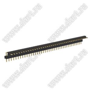 BL1217-2140R2 штыри однорядные угловые с двойным изолятором, тип R2; шаг 2.54мм; H=1.7мм; 40-конт.