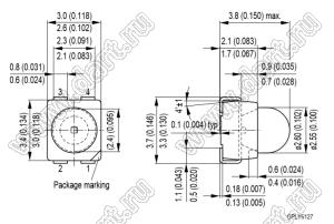 SFH4248-U (3528) светодиод инфракрасный SMD; λD=940нм; P=100мВт/ср (при 100 мА)