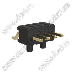 BL1320-1104Z-PG штыри однорядные SMD горизонтальные с направляющими в плату; 4-конт.