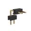 BL1217-2102R2 штыри однорядные угловые с двойным изолятором, тип R2; шаг 2.54мм; H=1.7мм; 2-конт.
