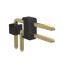 BL1225-2201N3 штыри двухрядные угловые с двойным изолятором, тип 3; шаг 2.54мм; 1-конт.