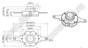 KAN8-006A кнопочный переключатель; 8,5x13x14мм (HxWxL)