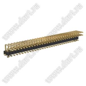 BL1215SM-1231PG-1.5 штыри двухрядные SMD горизонтальные угловые с двойным изолятором с направляющими в плату; 2x31-конт.