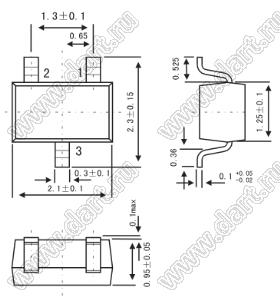 1SS401 (SOT-323/SC-70) диод Шоттки SMD; IO@T=300мА; VR=20В