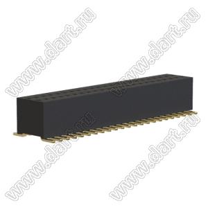 2731SM-0223 розетка прямая двухрядная для поверхностного (SMD) монтажа; 2x24-конт.