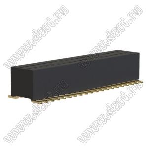 2731SM-0220 розетка прямая двухрядная для поверхностного (SMD) монтажа; 2x21-конт.