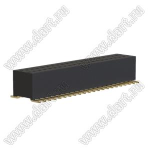 2731SM-0222 розетка прямая двухрядная для поверхностного (SMD) монтажа; 2x23-конт.