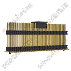 1713SMDI-2235CG вилка штыревая открытая прямая двухрядная с двойным изолятором с крышкой для автоматического поверхностного (SMD) монтажа и с направляющими; 2x35-конт.