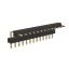 BL1217-2113R2 штыри однорядные угловые с двойным изолятором, тип R2; шаг 2.54мм; H=1.7мм; 13-конт.