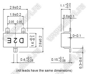 RB491D (SOT-23) iO@T=1000мА; VR=20В