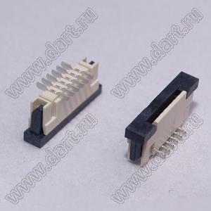 1223-06-01 (AF2G06R*S0T10_Q0Q1) розетка SMD для плоского шлейфа (FPC); шаг 1,0мм; 6-конт.; вертикальный вход