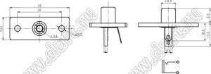 RCA-110A гнездо RCA "тюльпан" на плату