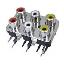 RCA-607-PC блок 6 гнезд RCA "тюльпан" с креплением на панель