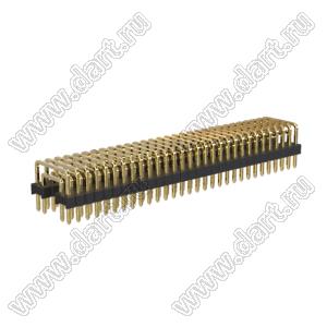 BL1225-2230N2 штыри двухрядные угловые с двойным изолятором, тип 3; шаг 2.54мм; 2*30-конт.