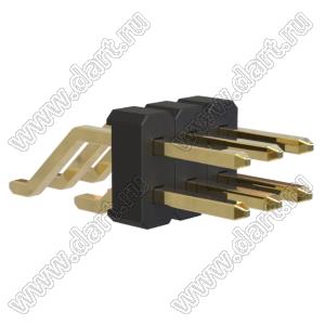 BL1225-1203Z штыри двухрядные SMD горизонтальные; шаг 2,54x2,54мм; 2x3-конт.
