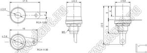 RCA-113A гнездо RCA "тюльпан" на плату