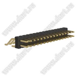 BL1225-1216Z штыри двухрядные SMD горизонтальные; шаг 2,54x2,54мм; 2x16-конт.
