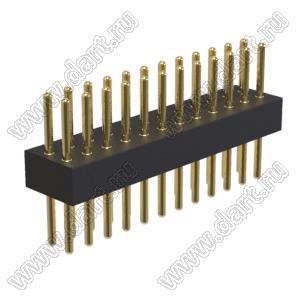 BL3614-19212S штыри цанговые прямые двухрядные; 2x12-конт.