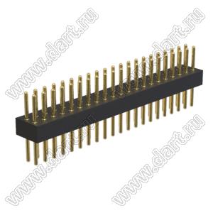 BL3614-16221S штыри цанговые прямые двухрядные; 2x21-конт.