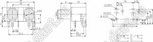 RCA-212D блок двух гнезд RCA "тюльпан" на плату
