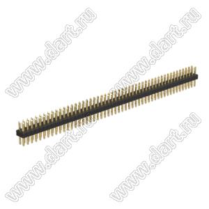 BL1615-1250S штыри двухрядные прямые, шаг 1,0мм; 2x50-конт.